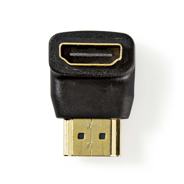 Nedis HDMI™ Adapter | HDMI™ Kontakt | HDMI™ Utgång | Guldplaterad | Vinklat 90° | ABS