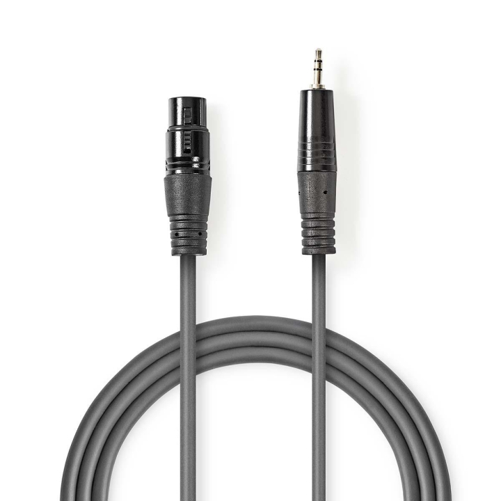 Nedis Balanserad ljudkabel | XLR 3-stifts hane | 3.5 mm Hane | Nickelplaterad | 1.50 m | Rund | PVC