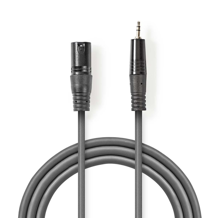 Nedis Balanserad ljudkabel | XLR 3-stifts hane | 3.5 mm Hane | Nickelplaterad | 3.00 m | Rund | PVC