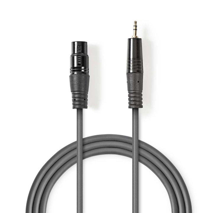Nedis Balanserad ljudkabel | XLR 3-stifts hona | 3.5 mm Hane | Nickelplaterad | 1.00 m | Rund | PVC