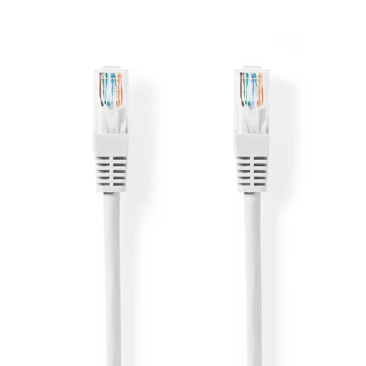 Cat 5e kabel | U/UTP | RJ45 hane | RJ45 hane | 5.00 m | Rund | PVC | Vit | Tag