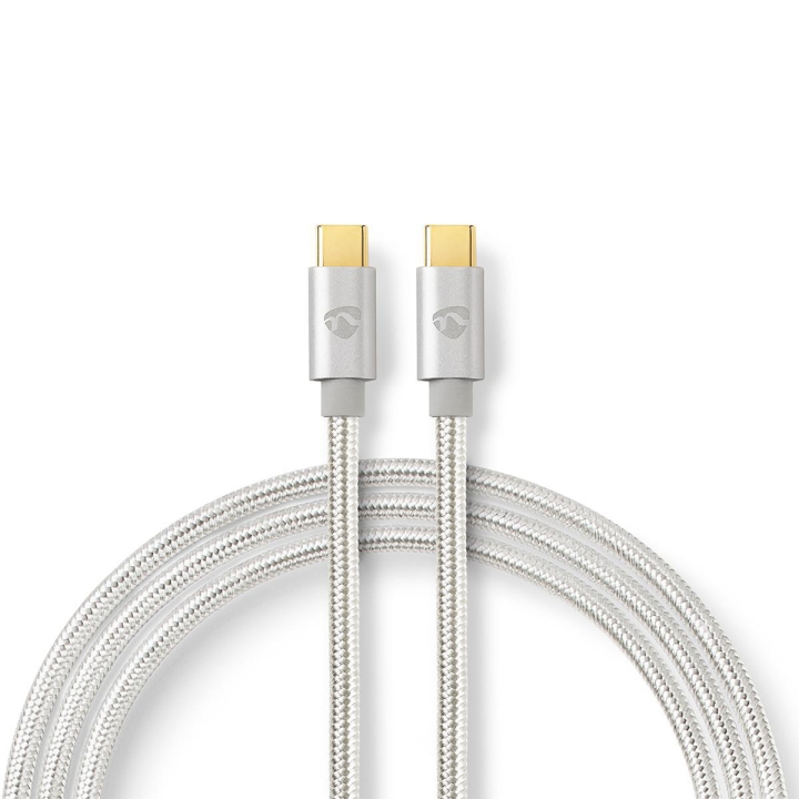 Nedis USB-kabel | USB 2.0 | USB-C™ Hane | USB-C™ Hane | 100 W | 480 Mbps | Guldplaterad | 1.00 m | Rund | Flätad / Nylon
