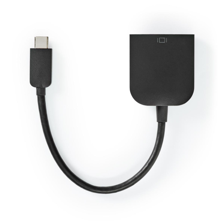 Nedis USB-C™ Adapter | USB 3.2 Gen 1 | USB-C™ Hane | VGA hona 15p | 1920x1200 | 5 Gbps | 0.20 m | Rund | Nickelplaterad | PVC
