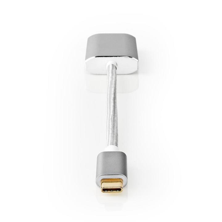 Nedis USB-C™ Adapter | USB 3.2 Gen 1 | USB-C™ Hane | HDMI™ Utgång | 4K@60Hz | Power delivery | 0.20 m | Rund | Guldplaterad | Flätad / Nylon