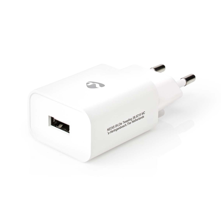 Nedis Väggladdare | 12 W | 1x 2.4 A A | Antal utgångar: 1 | USB-A | Utan kabel
