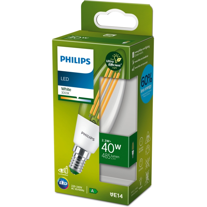 LED E14 Kron 40W Klar 485lm Energiklass A