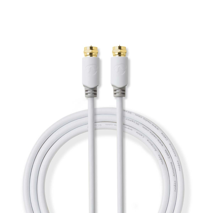 Nedis Satellite & Antenn kabel | F Hane | F Hane | Guldplaterad | 90 dB | 75 Ohm | Enskaligt skydd | 2.00 m | Rund | PVC