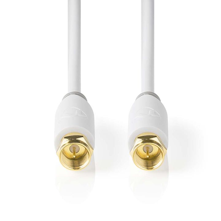 Nedis Satellite & Antenn kabel | F Hane | F Hane | Guldplaterad | 90 dB | 75 Ohm | Enskaligt skydd | 3.00 m | Rund | PVC