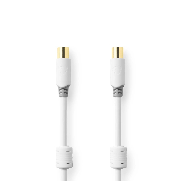 Nedis koaxialkabel | IEC (Koax) Hane | IEC (Koax) Hona | Guldplaterad | 100 dB | 75 Ohm | Dubbelskärmad | 3.00 m | Rund | PVC