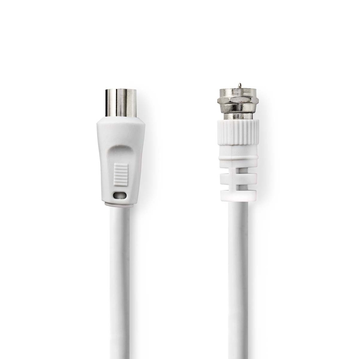 Nedis Satellite & Antenn kabel | F Hane | IEC (Koax) Hane | Nickelplaterad | 50 dB | 75 Ohm | Dubbelskärmad | 5.00 m | Rund | PVC