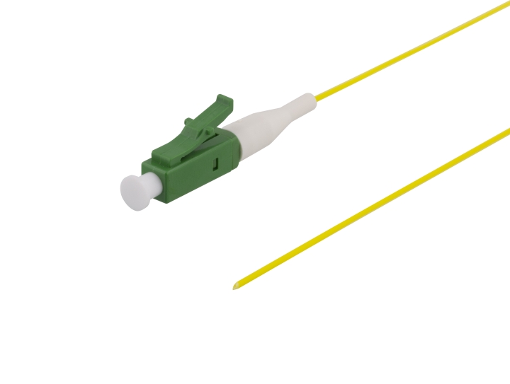 Deltaco OS2 Fiber pigtail, LC, simplex, APC, 9/125, 1,5m