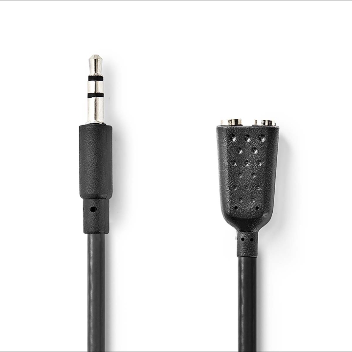 Nedis Stereoljudkabel | 3.5 mm Hane | 2x 3.5 mm, Hona | Nickelplaterad | 0.20 m