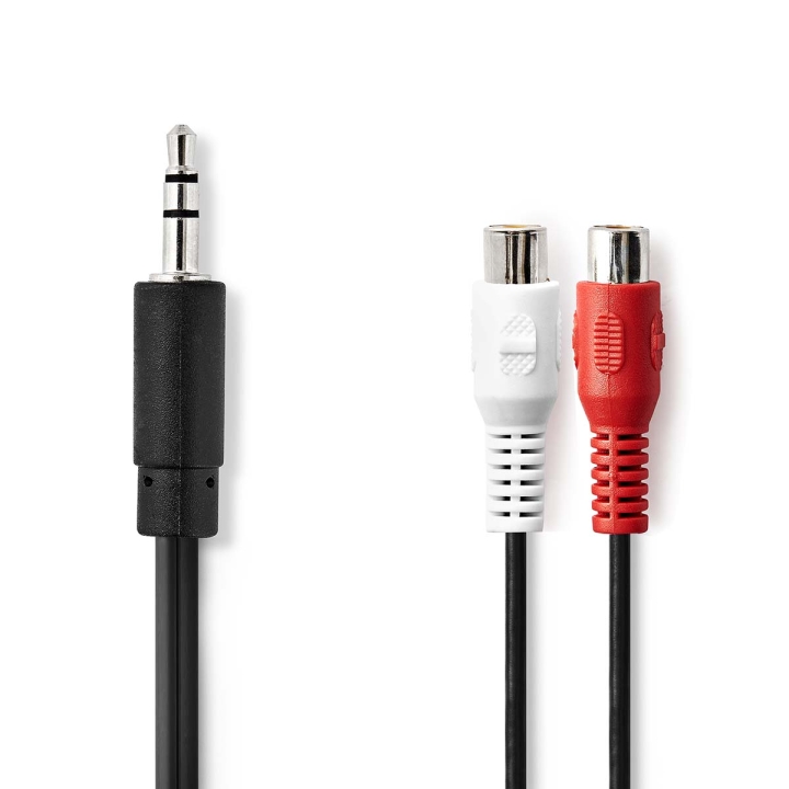 Nedis Stereoljudkabel | 3.5 mm Hane | 2x RCA Hona | Nickelplaterad | 0.20 m