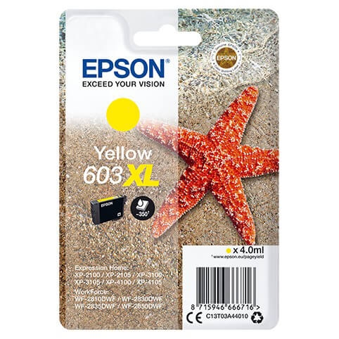 EPSON Bläck C13T03A44010 603XL Gul, Sjöstjärna