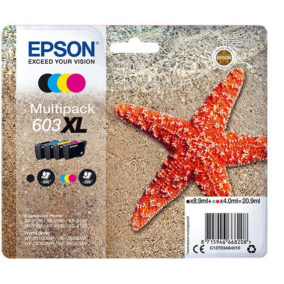 EPSON Bläck C13T03A64010 603XL Multipack, Sjöstjärna