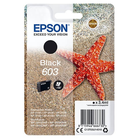 EPSON Bläck C13T03U14010 603 Svart, Sjöstjärna