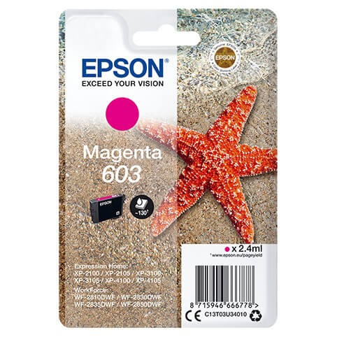 EPSON Bläck C13T03U34010 603 Magenta, Sjöstjärna