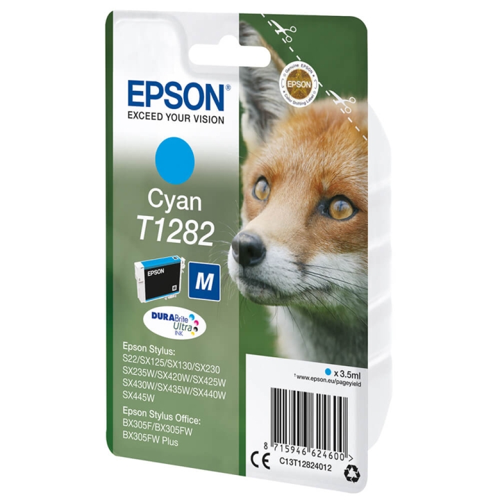 Epson Bläck C13T12824012 T1282 Cyan, Räv