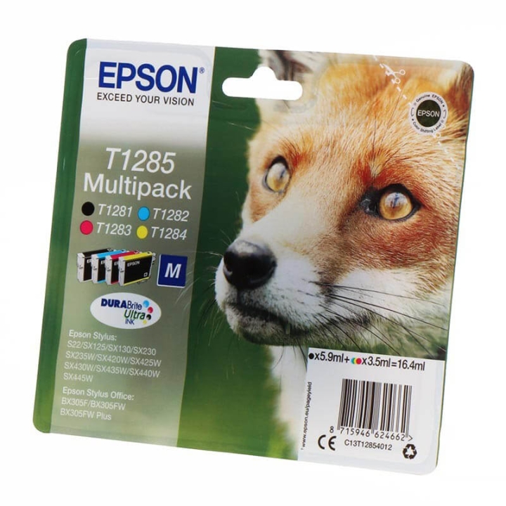 EPSON Bläck C13T12854012 T1285 Multipack, Räv