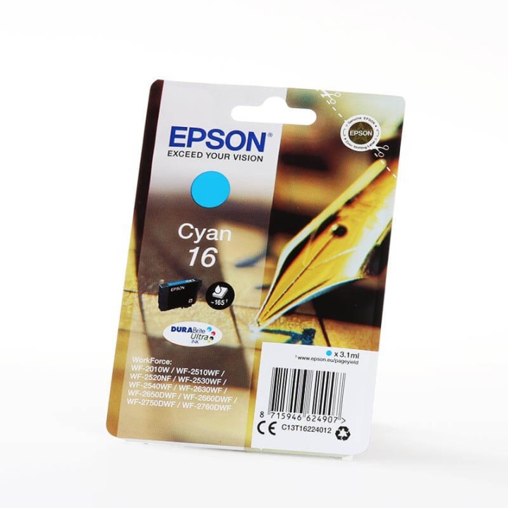 EPSON Bläck C13T16224012 16 Cyan, Penna och Korsord