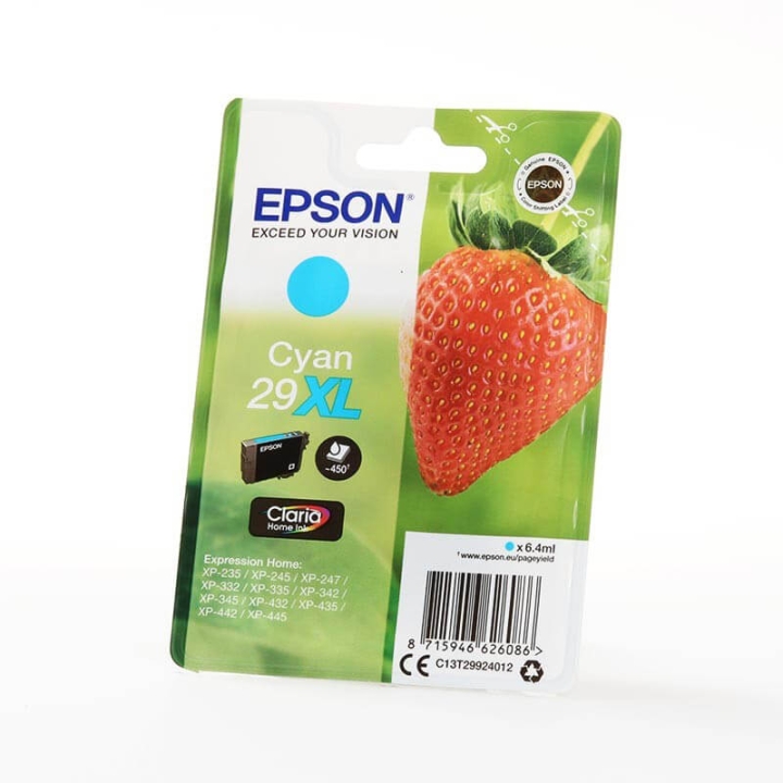 EPSON Bläck C13T29924012 29XL Cyan, Jordgubbe