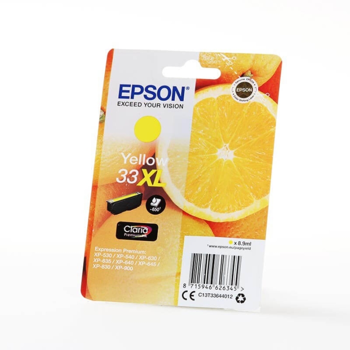 EPSON Bläck C13T33644012 33XL Gul, Oranges