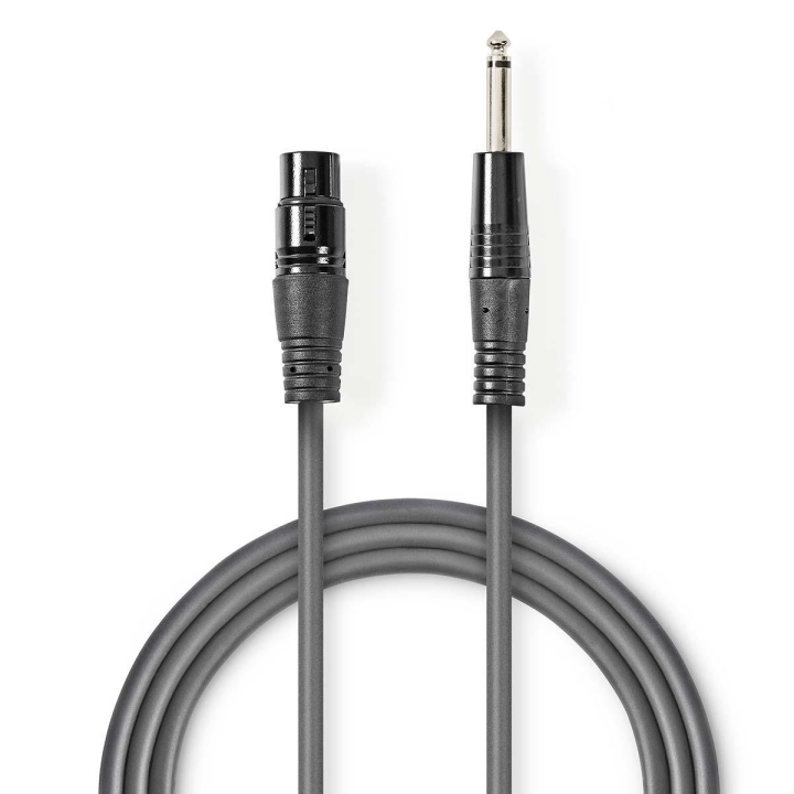 Nedis Obalanserad ljudkabel | XLR 3-stifts hona | 6.35 mm Hane | Nickelplaterad | 5.00 m | Rund | PVC