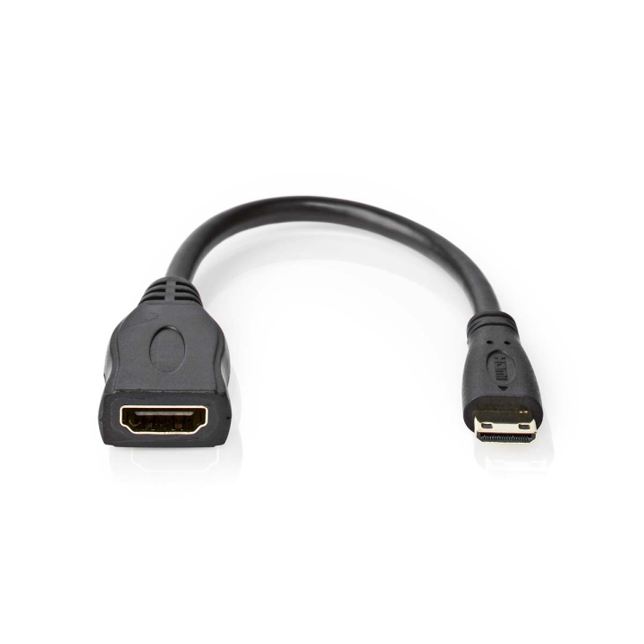 Nedis High Speed HDMI ™ kabel med Ethernet | HDMI™ Mini kontakt | HDMI™ Utgång | 4K@30Hz | 10.2 Gbps | 0.20 m | Rund | PVC