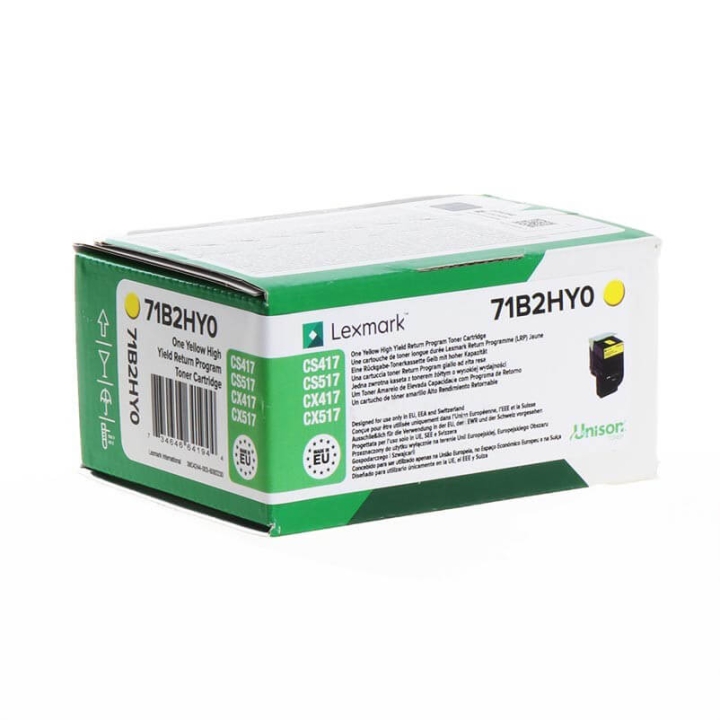 Lexmark Toner 71B2HY0 Gul High Yield, Return