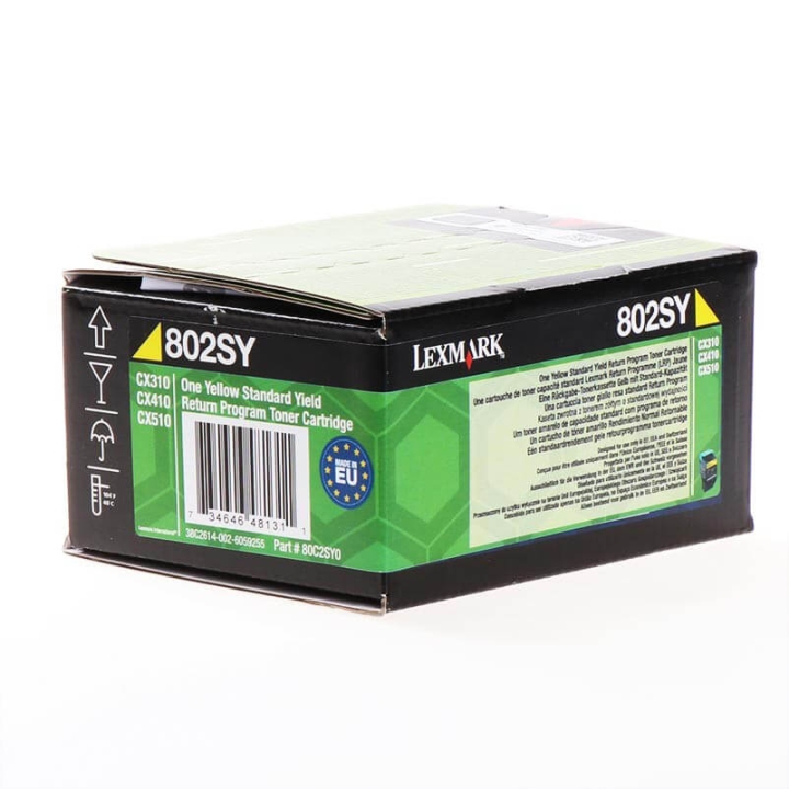 Lexmark Toner 80C2SY0 802 Gul, Return