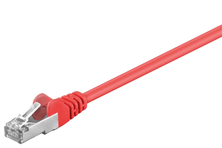Goobay Patchkabel CAT 5e, SF/UTP, röd, 20 m kopparklädd aluminiumtråd (CCA)