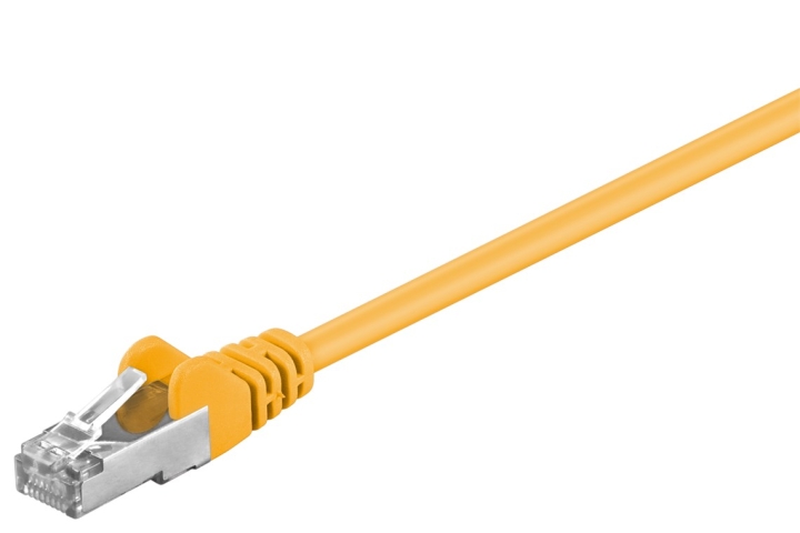 Goobay Patchkabel CAT 5e, SF/UTP, gul, 2 m kopparklädd aluminiumtråd (CCA)