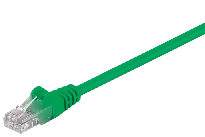 Goobay Patchkabel CAT 5e, U/UTP, grön, 2 m kopparklädd aluminiumtråd (CCA)