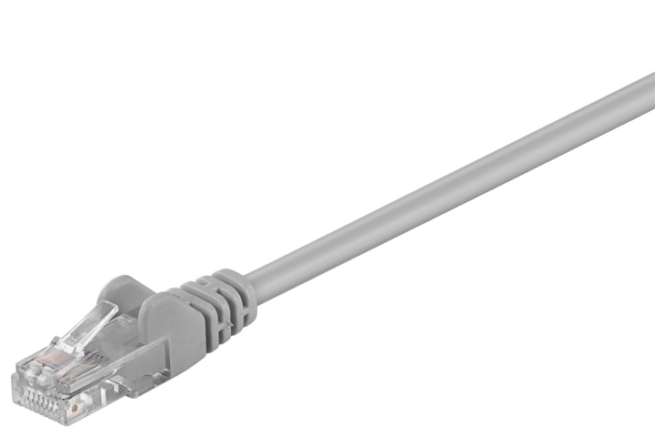 Goobay Patchkabel CAT 5e, U/UTP, grå, 30 m kopparklädd aluminiumtråd (CCA)
