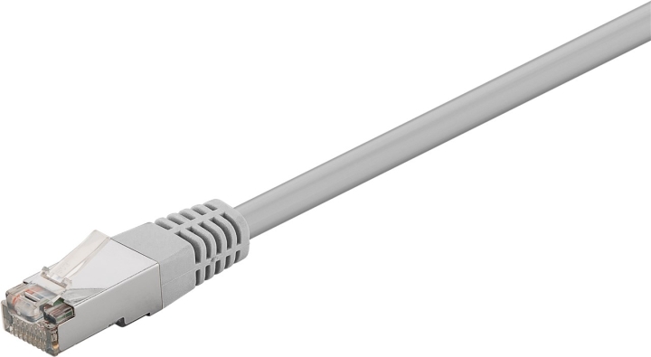 Goobay Patchkabel CAT 5e, F/UTP, grå kopparklädd aluminiumtråd (CCA), utan snäpplåsskydd