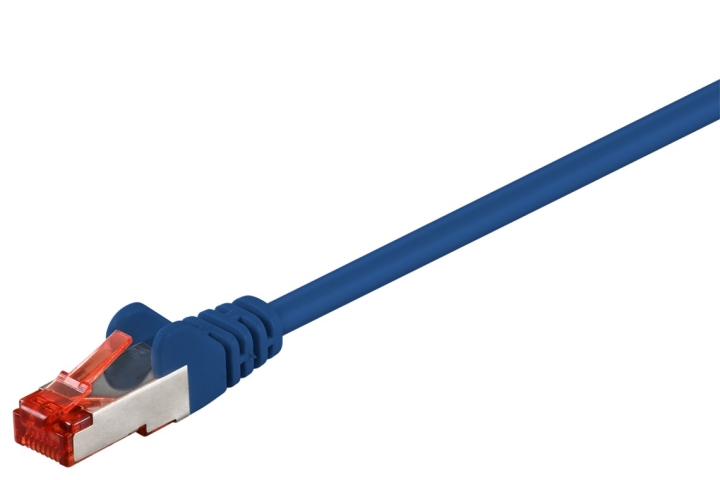 Goobay Patchkabel CAT 6, S/FTP (PiMF), blå, 3 m kopparklädd aluminiumtråd (CCA)