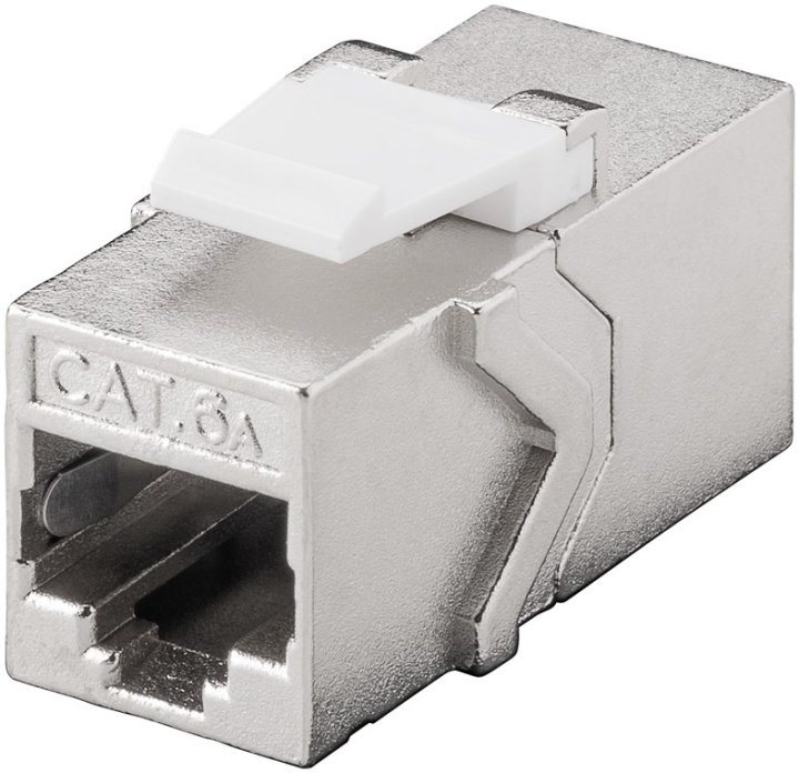 Goobay Keystone-modul RJ45-koppling CAT 6A, STP 14,7 mm bred, 2 st. RJ45-uttag (8P8C)