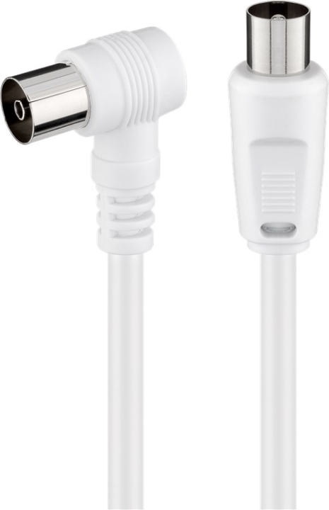 Goobay Vinklad antennkabel ( koaxial-plugg > koaxial-uttag 90°, 5 m