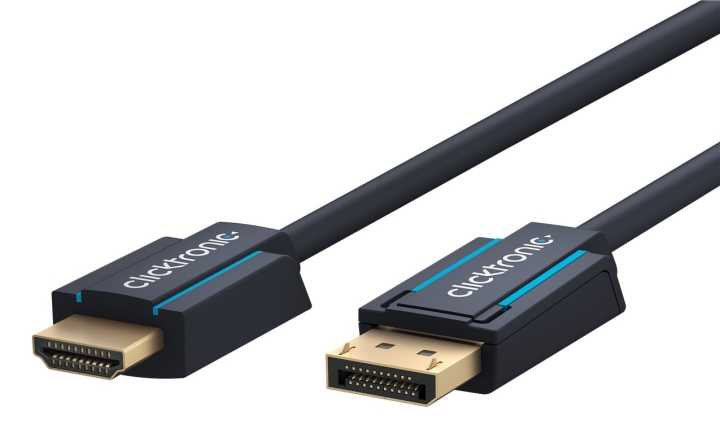ClickTronic Adapterkabel för aktiv DisplayPort™ till HDMI™ (4K/60Hz) Premiumkabel | 1x DisplayPort™-kontakt >> 1x HDMI™-kontakt