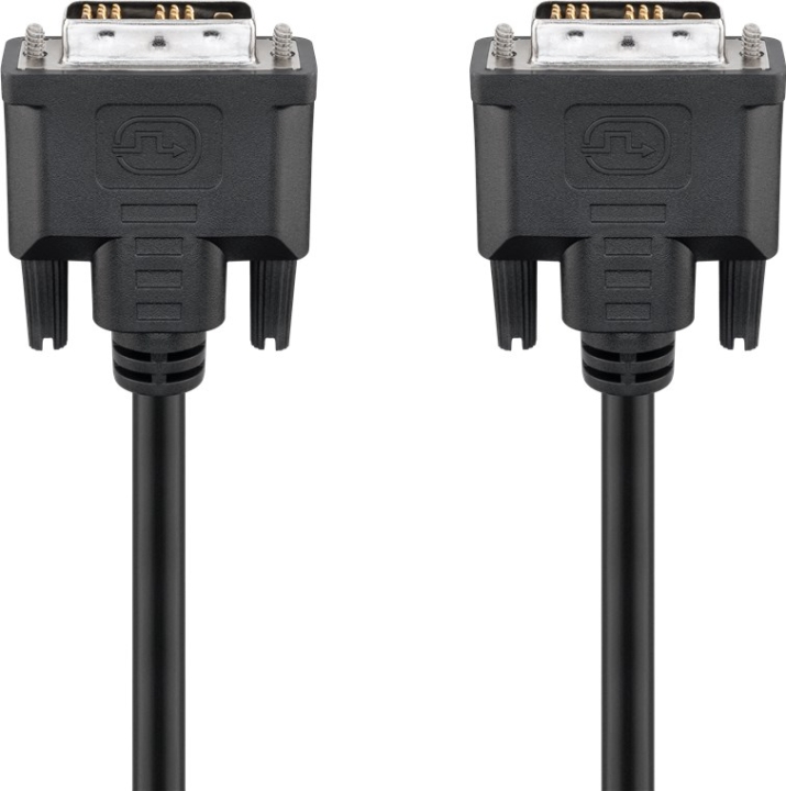 Goobay DVI-D Full HD-kabel Single Link, förnicklad DVI-D-kontakt single link (18 + 1 pin) > DVI-D-kontakt single link (18 + 1 pin), 2 m