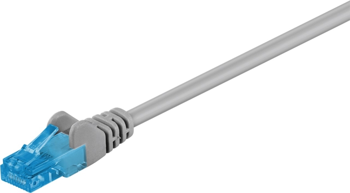 Goobay Patchkabel CAT 6A, U/UTP, grå kopparledare (CU), halogenfri kabelhölje (LSZH), 10 m