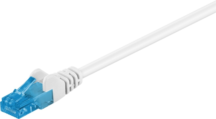 Goobay Patchkabel CAT 6A, U/UTP, vit kopparledare (CU), halogenfri kabelhölje (LSZH), 1.5 m