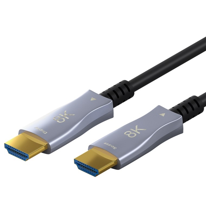 Goobay Optisk hybrid HDMI™-kabel med ultrahög hastighet och Ethernet (AOC) höghastighetskabel, 8K @ 60 Hz/ 4K @ 120 Hz, för långa överföringsavstånd, 40 m