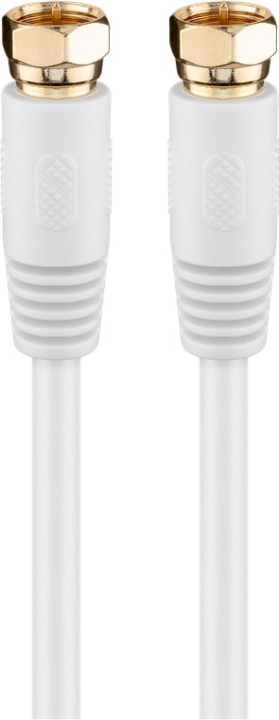 Goobay SAT-antennkabel (80 dB), dubbelskärmad guldpläterad, F-plugg > F-plugg (helt avskärmad), 1.5 m