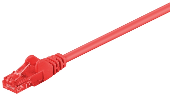 Goobay CAT 6 patchkabel, U/UTP, röd kopparklädd aluminiumtråd (CCA), 3 m