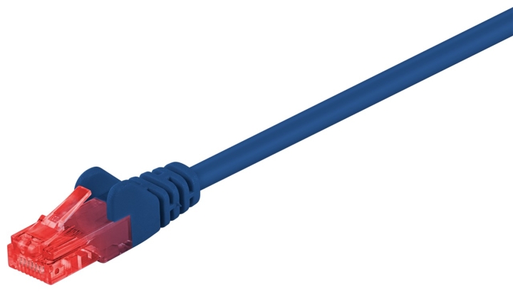 Goobay CAT 6 patchkabel, U/UTP, blå kopparklädd aluminiumtråd (CCA), 15 m