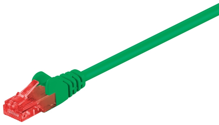 Goobay CAT 6 patchkabel, U/UTP, grön kopparklädd aluminiumtråd (CCA), 15 m