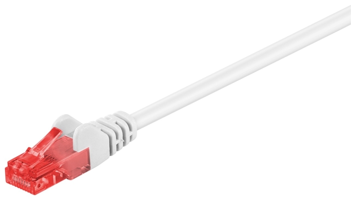 Goobay CAT 6 patchkabel, U/UTP, vit kopparklädd aluminiumtråd (CCA), 7.5 m