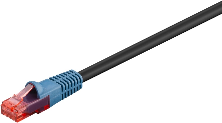 Goobay CAT 6 patchkabel för dragning utomhus, U/UTP, svart kopparklädd aluminiumledare (CCA), dubbelt yttre hölje (PE), 15 m
