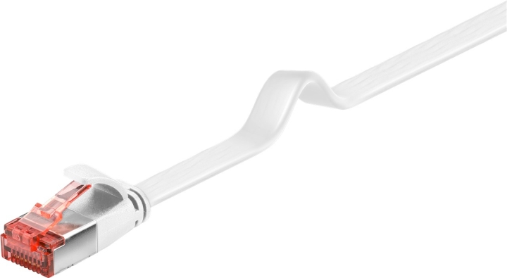 Goobay CAT 6 platt patchkabel, U/FTP, vit kopparledare (CU), 5 m